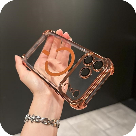 iPhone 17 Corner Airbags Magnetic Shockproof Ice-Clear Case