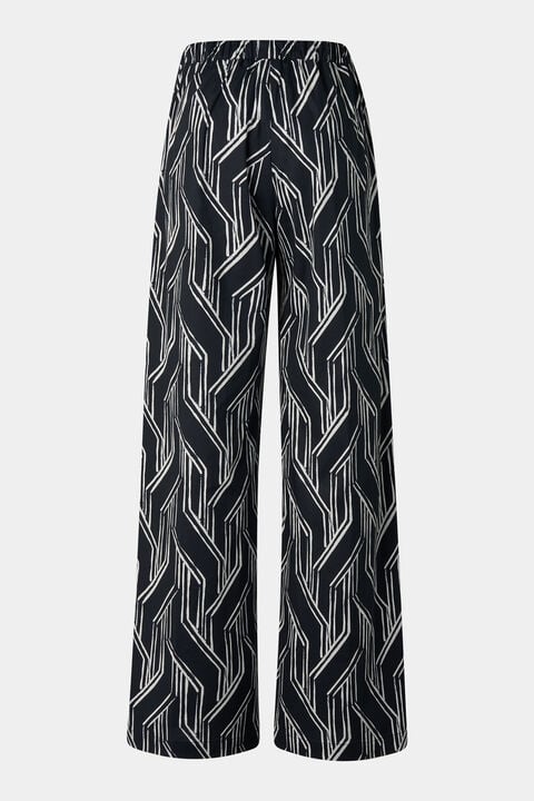 Pleated Trousers Gina In Navy Blue/White