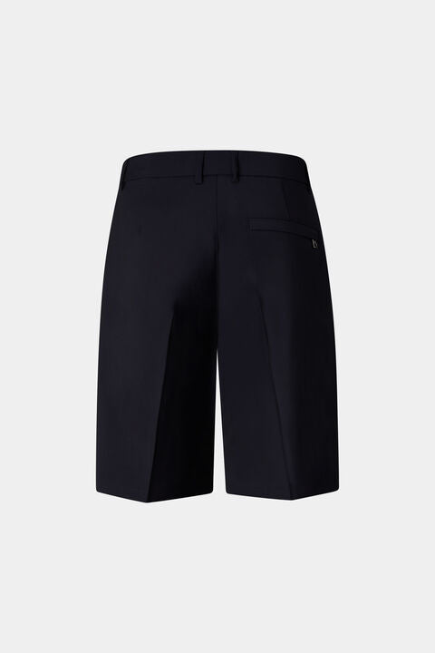 Johny pleated shorts in Navy blue