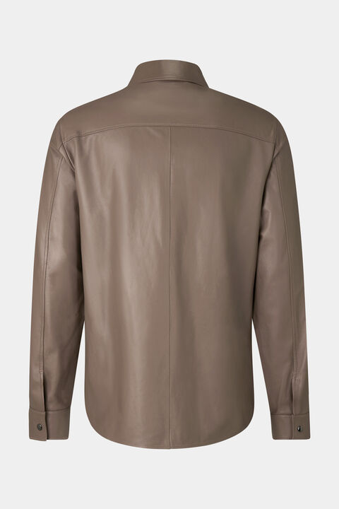 Leather Overshirt Olli In Mud