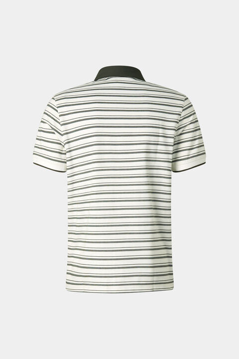 Timo Polo Shirt In Dark Green/Off-White