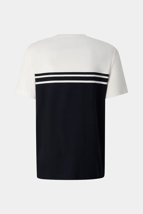 T-shirt Pete in Black/cream