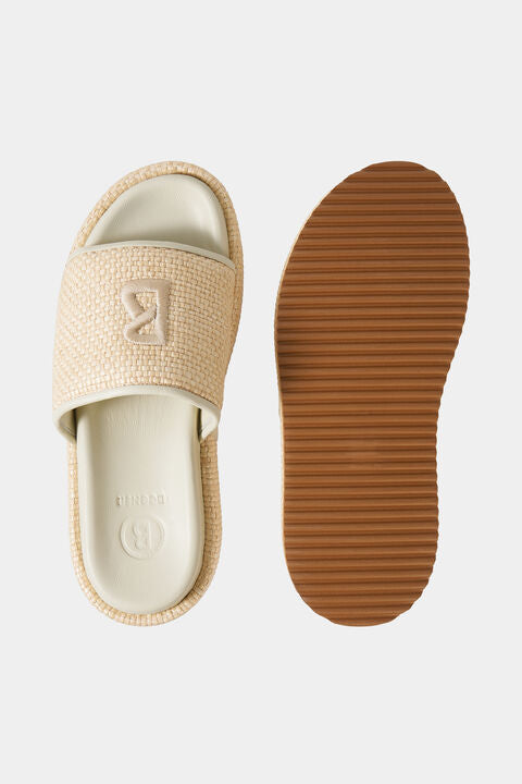 Sorrento Platform Sandals In Beige
