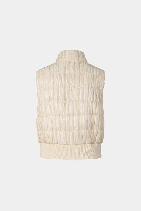 Sally Quilted Waistcoat In Cream