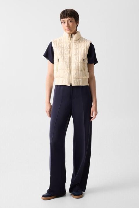 Sally Quilted Waistcoat In Cream