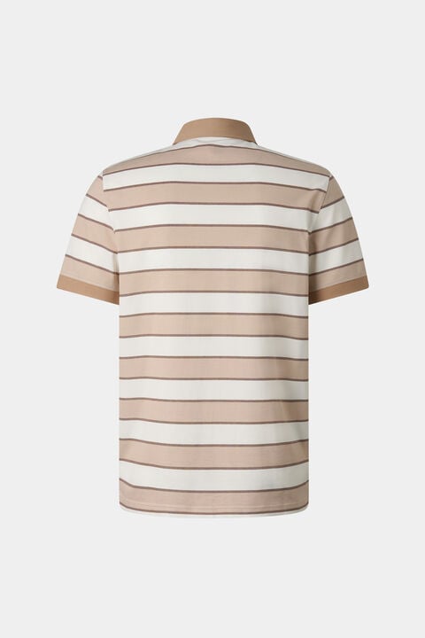 Timo Piqu¨¦ Polo Shirt In Beige/Off-White