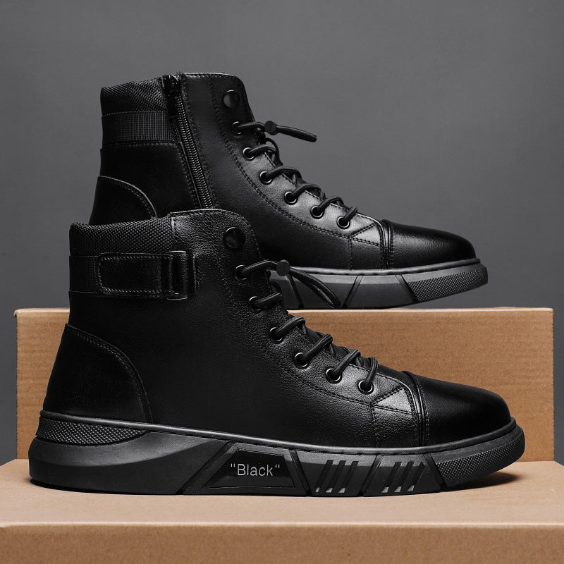 Men's Genuine Leather Boots | Casual & Versatile | Waterproof & Fleece-Lined