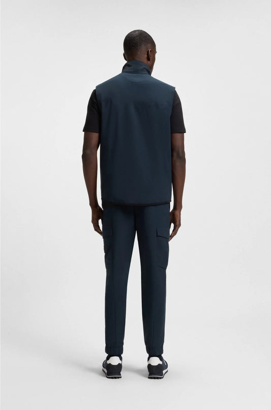 TAPERED-FIT TROUSERS IN EASY-IRON STRETCH POPLIN