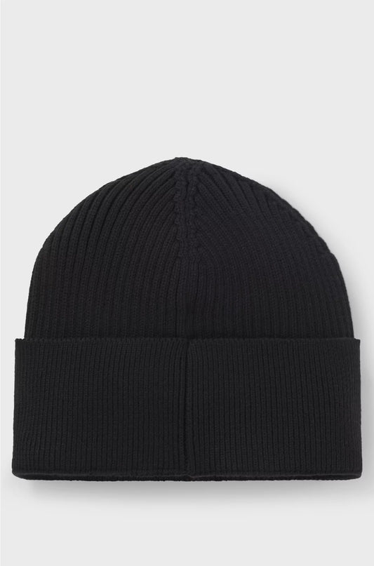 LOGO-EMBROIDERED BEANIE HAT IN WOOL AND COTTON