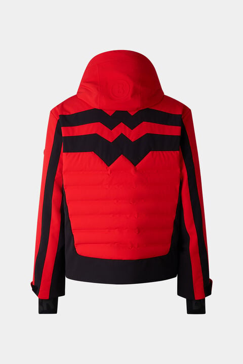 Feliks Down Ski Jacket In Red/Black
