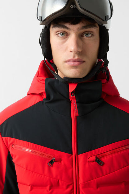 Feliks Down Ski Jacket In Red/Black