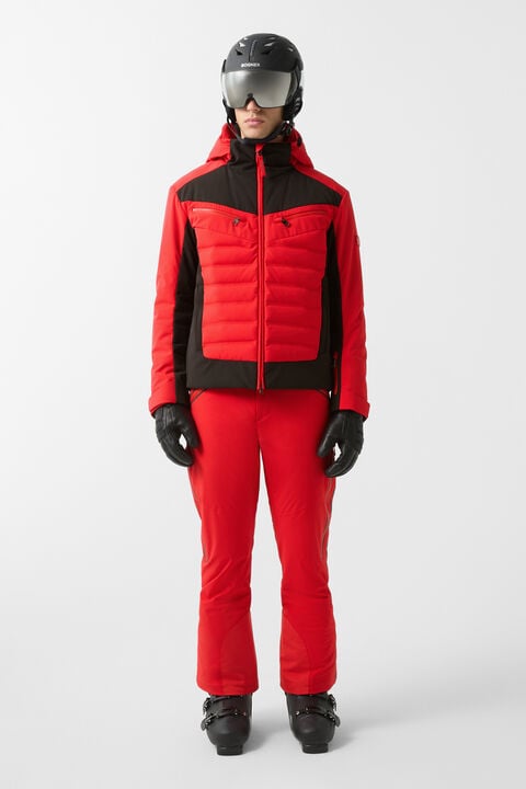 Feliks Down Ski Jacket In Red/Black