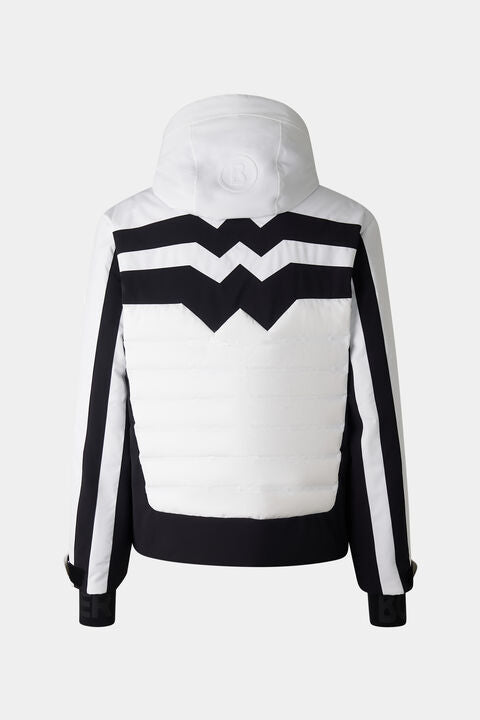 Feliks Down Ski Jacket In White/Black