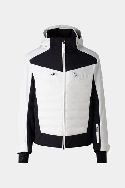 Feliks Down Ski Jacket In White/Black