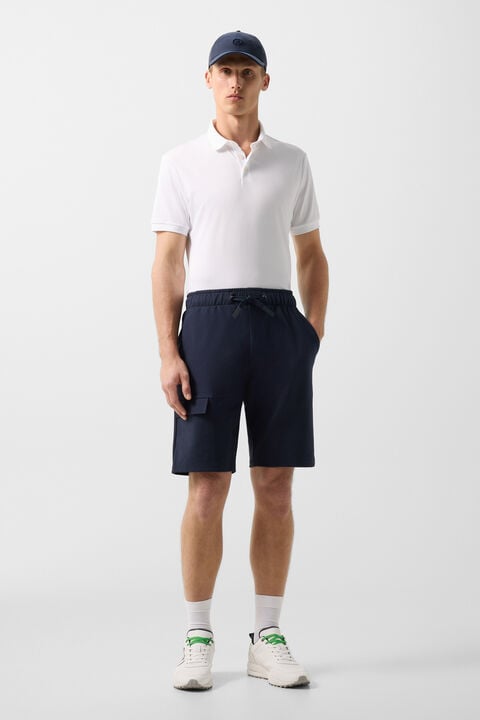 Denny Cargo Sweatshorts In Navy Blue