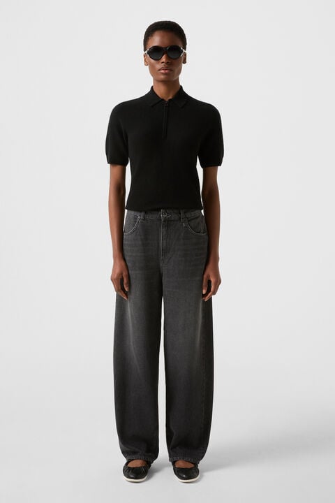 Barrel Fit Jeans Bina In Dark Grey