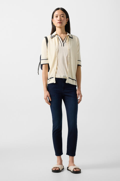 7/8 Slim Fit Jeans Julie In Dark Denim Blue