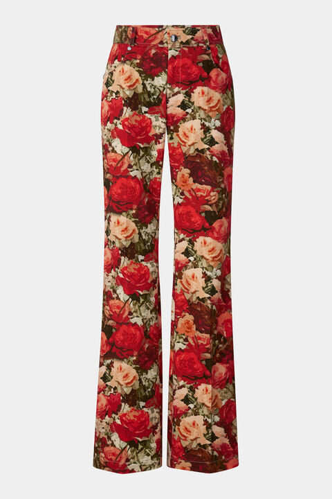 Flared Fit Jeans Jody In Red/Green