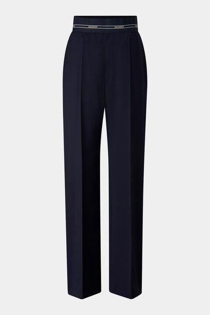 Terry Virgin Wool Trousers In Navy Blue