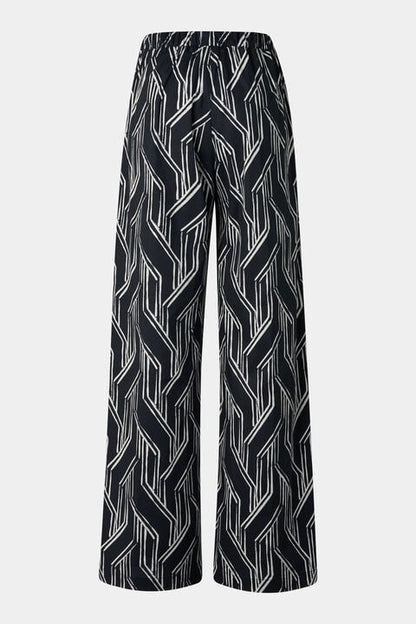 Pleated Trousers Gina In Navy Blue/White