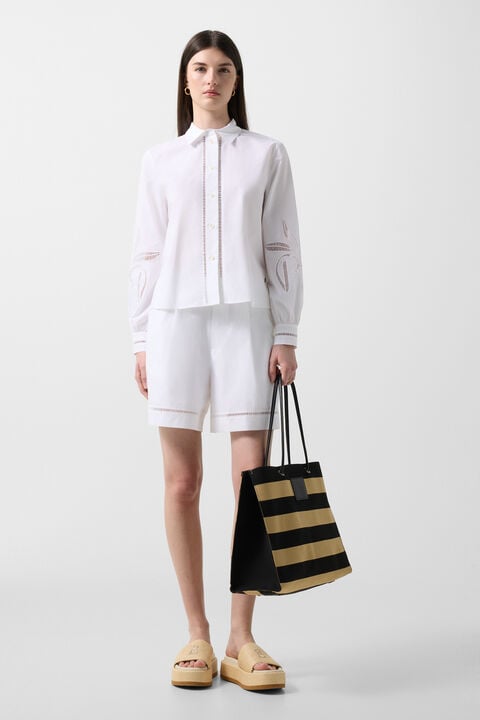 Sunny Cotton Shorts In White