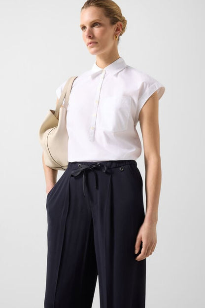 Pleated Trousers Gina In Navy Blue
