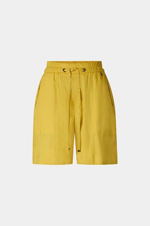 Linen Mix Shorts Carmel In Yellow