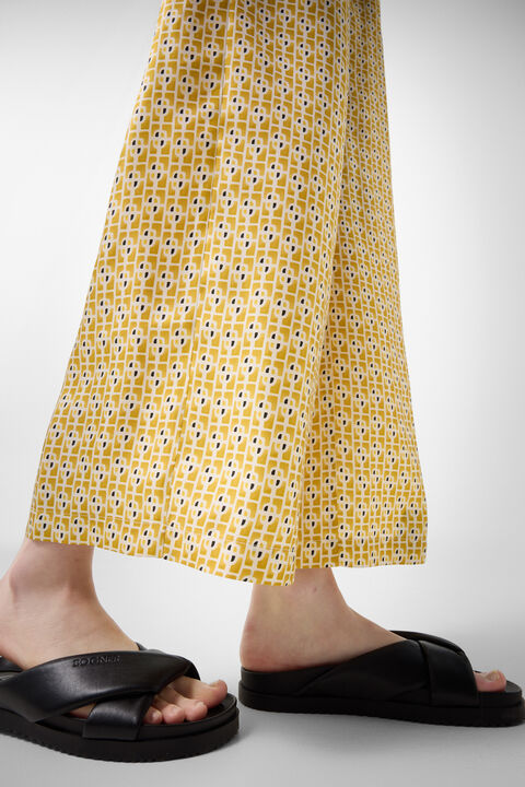 Emmy Silk Trousers In Yellow/Cream