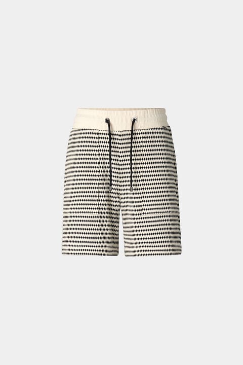 Steena Jacquard Jersey Shorts In Cream/Black