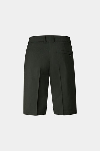 Johny Pleated Shorts In Olive Green