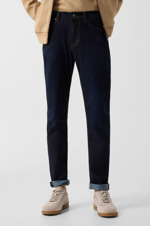 Prime Fit Jeans Rob In Dark Denim Blue