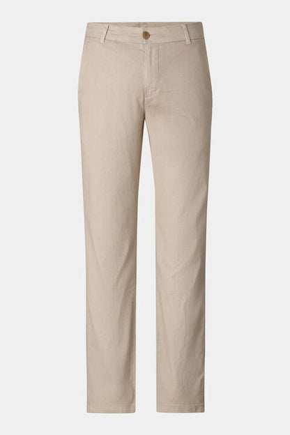 Linen Mix Chinos Riley Casual In Beige