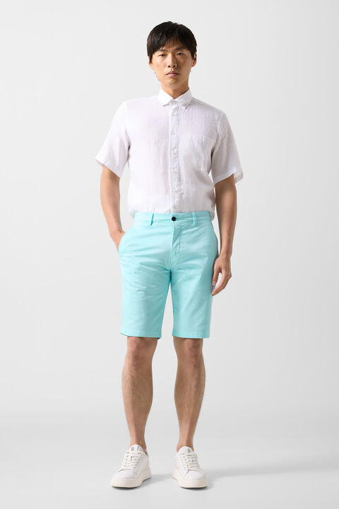 Miami cotton shorts in Cyan-blue