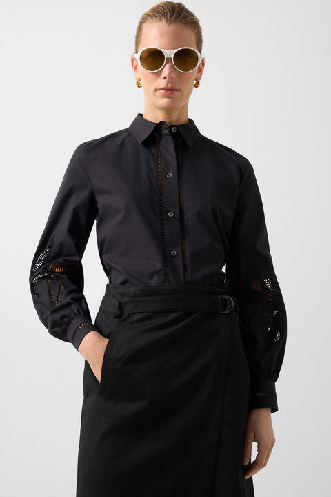 Jocy Wrap Skirt In Black