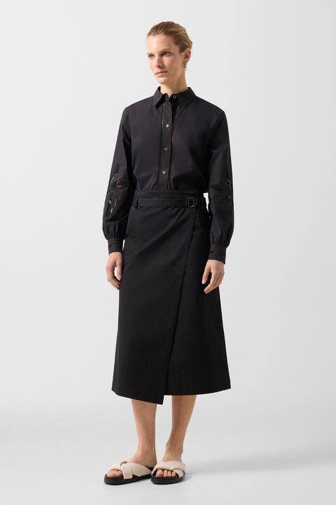 Jocy Wrap Skirt In Black