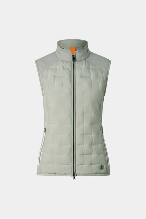 Lina Hybrid Waistcoat In Eucalyptus