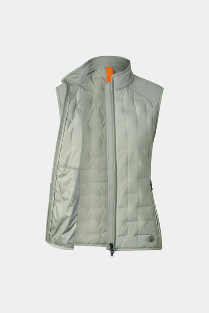 Lina Hybrid Waistcoat In Eucalyptus