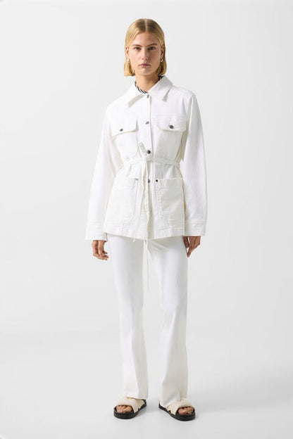 Pelin Denim Jacket In White
