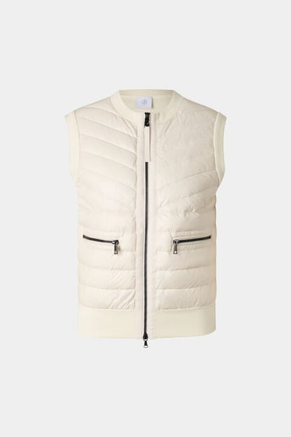 Zira Down Knitted Waistcoat In Cream