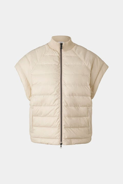 Nahla Hybrid Down Waistcoat In Sand