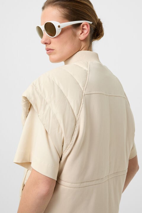 Nahla Hybrid Down Waistcoat In Sand