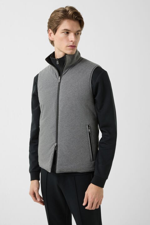 Willis Reversible Waistcoat In Black/Grey