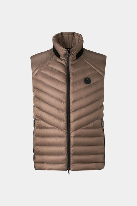 Lasse Lightweight Down Waistcoat In Mud