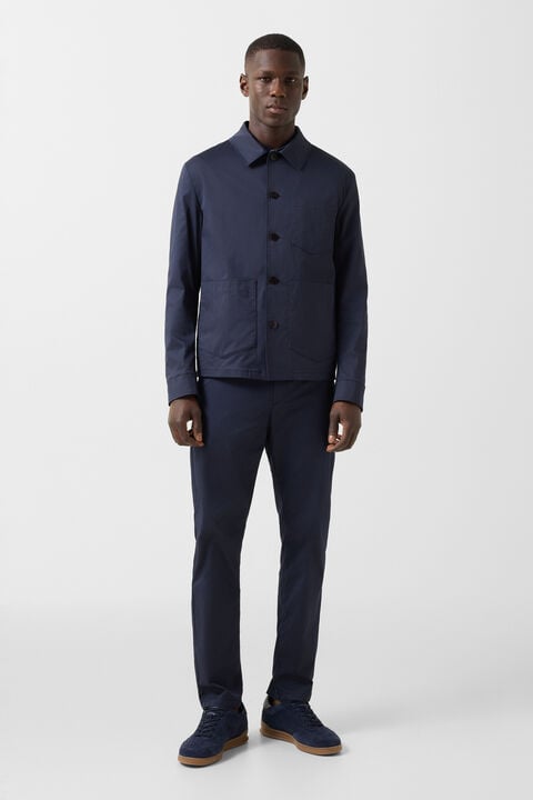 Overshirt Mirco In Navy Blue