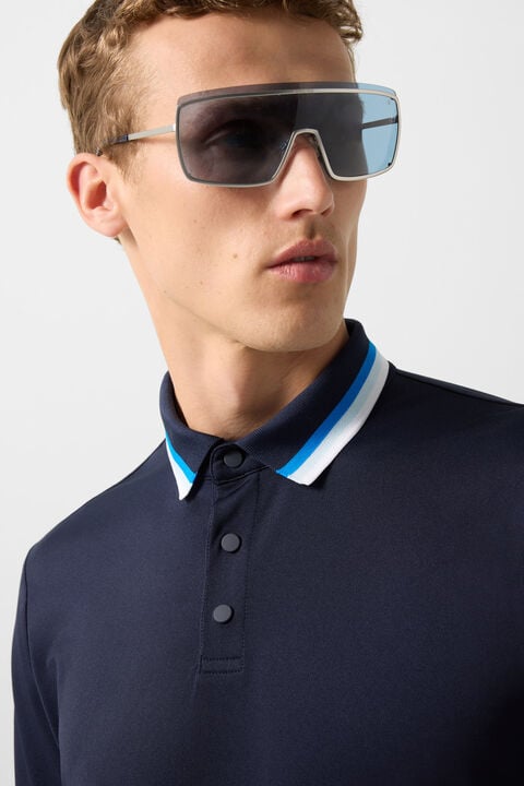 Arik Functional Short-Sleeved Top In Navy Blue