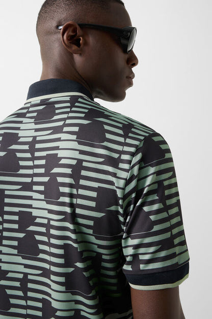 Valentin Functional Short-Sleeved Top In Black/Eucalyptus