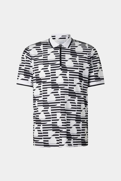 Valentin Functional Short-Sleeved Top In White/Black