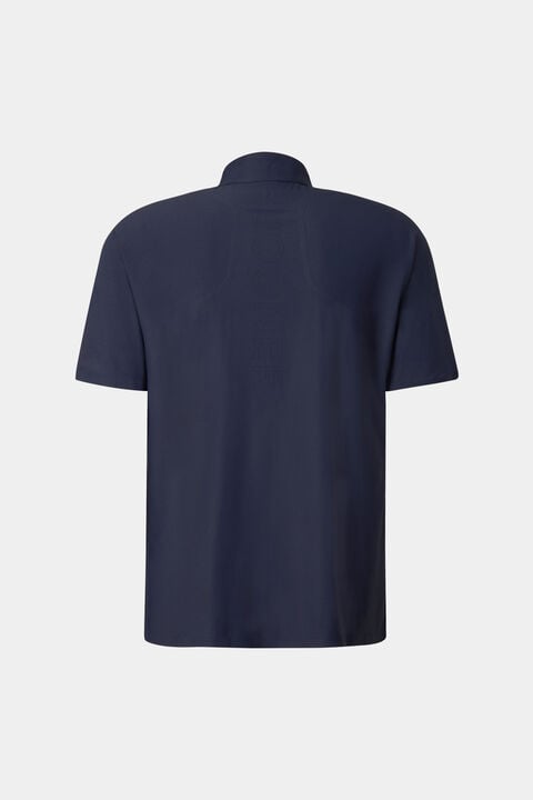 Casimir Functional Short-Sleeved Top In Navy Blue