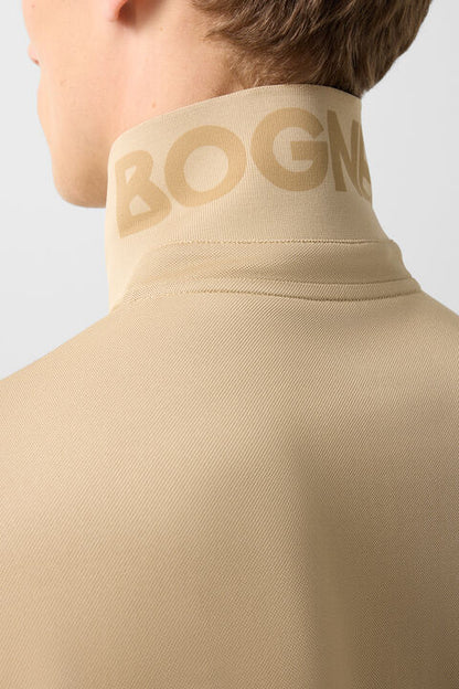 Cuno Functional Short-Sleeved Top In Beige/White