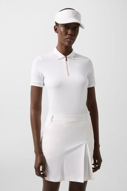 Caren Functional Short-Sleeved Top In White